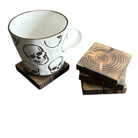 Set of 4 handmade Wooden Coasters - Picture 1 of 4
